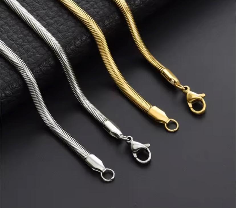 Premium Stainless Steel Snake Chain – Waterproof & No Fade