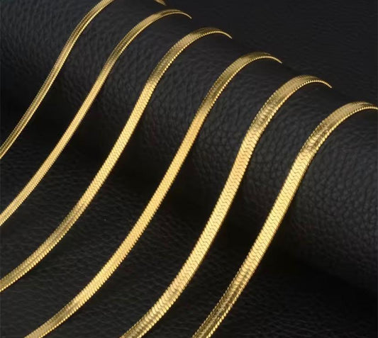 Premium Stainless Steel Snake Chain – Waterproof & No Fade